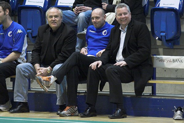 Flemming stergaard, trner Magnus Andersson og Dan Hammer.